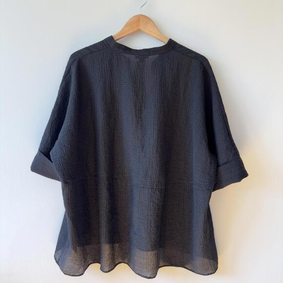 COS Granddad Collar Relaxed Exaggerated Silhouette Oversized M in Black - Picture 6 of 9